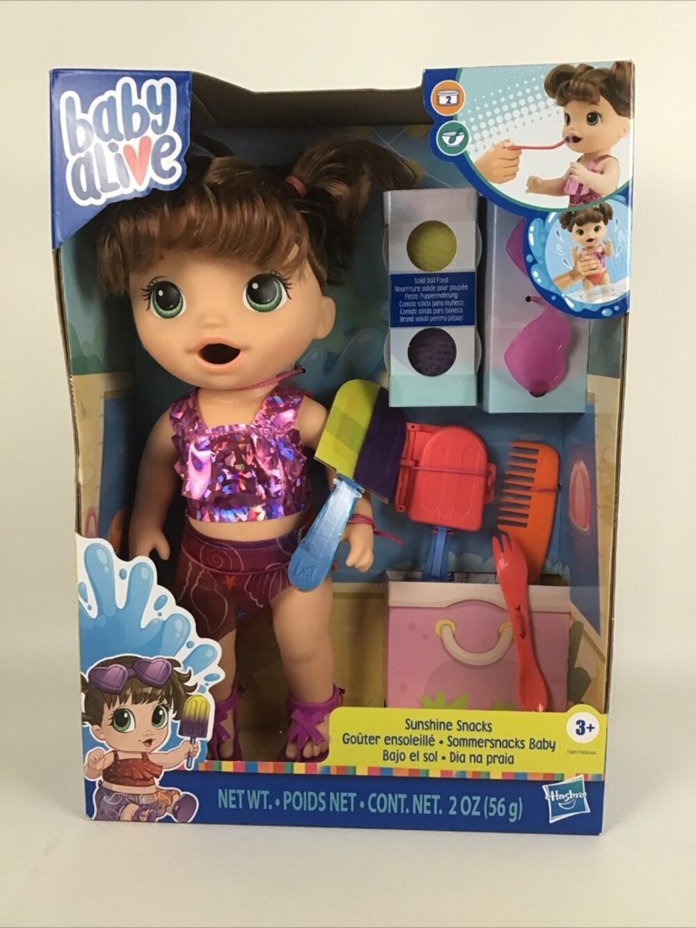 Baby Alive Doll Sunshine Snacks Feed Eat Poop Water play Bath & Accessories 2020